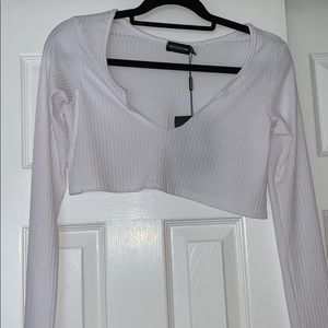 Brand new pretty little thing cropped shirt